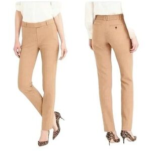 J. CREW MADDIE Trousers Pants Wool Blend Camel Tan Beige Color Size 6